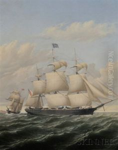 The Whaleship Speedwell Of "fairhaven" Outward Bound Off Gay Head The Whaleship Speedwell Of "fairhaven" Outward Bound Off Gay Head
