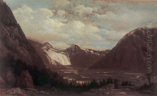 A View Of Yosemite Valley With Half Dome In The Distance - view 1