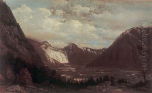 A View Of Yosemite Valley With Half Dome In The Distance by William Bradford