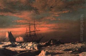 Steamer Panther Among The Icebergs In Melville Bay, Labrador
