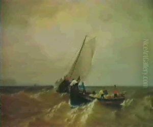 Fishing Boat In The Bay Of Fundy by William Bradford
