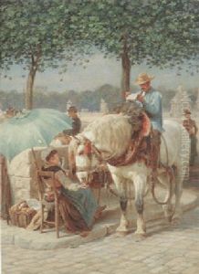 News From Home, Place De La Concorde, Paris by Basil Bradley