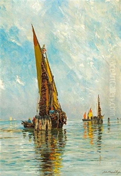 Boats In The Venetian Lagoon - view 1