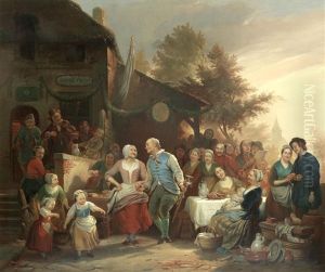 The Golden Wedding Feast by Ferdinand de Braekeleer