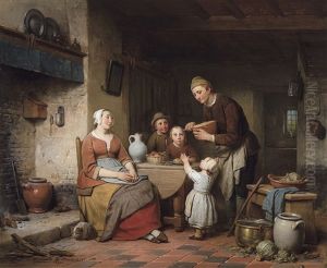 The Happy Family (1870) by Ferdinand de Braekeleer