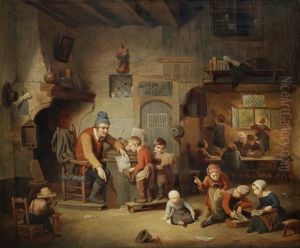 In Der Dorfschule by Ferdinand de Braekeleer
