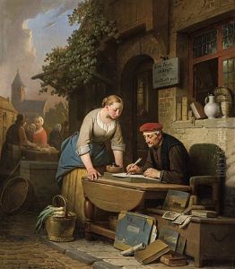La Lettre by Ferdinand de Braekeleer