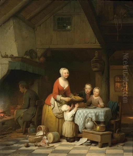Mutter Mit Kindern In Der Kuche - view 1