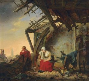Apres La Canonnade D'anvers by Ferdinand de Braekeleer