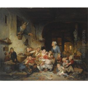 The Village School by Ferdinand de Braekeleer