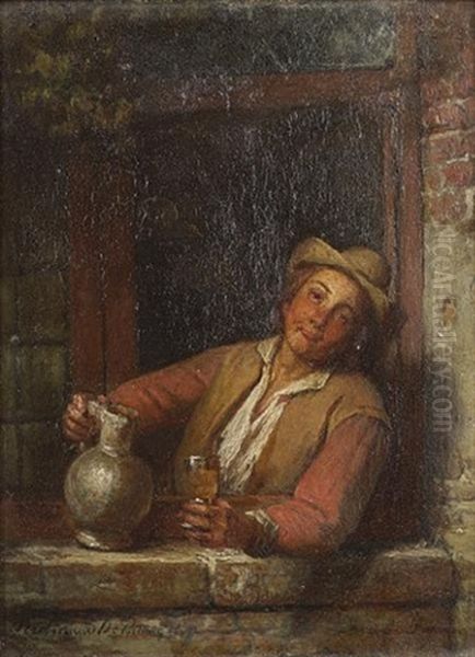 A Young Boy At A Tavern Window - view 1