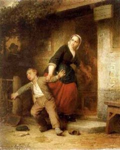 Der Ungezogene Schuler by Ferdinand de Braekeleer