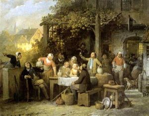 La Fete Flamande by Ferdinand de Braekeleer