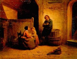 Family In An Interior by Ferdinand de Braekeleer