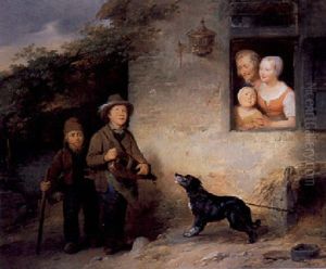 The Little Streetmusicians by Ferdinand de Braekeleer