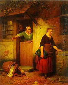 La Servante Chassee by Ferdinand de Braekeleer