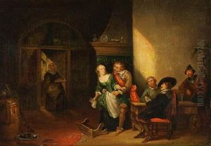 Tavern Scene by Adrien Ferdinand de Braekeleer