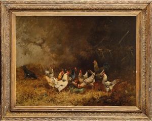 Sous-bois Avec Chien Et Ramasseuse De Fagots by Adrien Ferdinand de Braekeleer