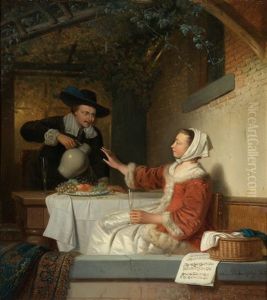 Der Umtrunk by Adrien Ferdinand de Braekeleer