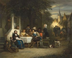 Le Jeu De Des by Adrien Ferdinand de Braekeleer