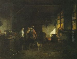 Interior Scene by Adrien Ferdinand de Braekeleer