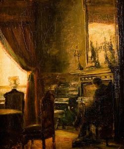 Homme Lisant Dans Un Interieur