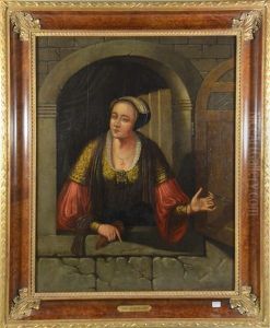Jeune Femme Noble A La Fenetre