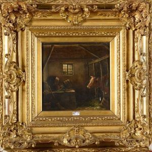 Interieur D'etable by Henri de Braekeleer