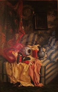 Nature Morte Sur Un Entablement by Henri de Braekeleer