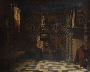 L'interieur De La Maison Des Brasseurs D'anvers by Henri de Braekeleer