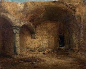 Ruines D"un Cloitre by Henri de Braekeleer