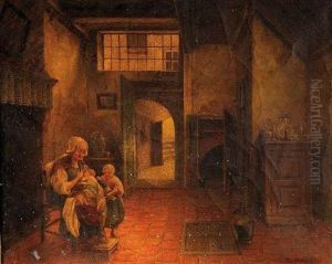 La Nourrice by Henri de Braekeleer