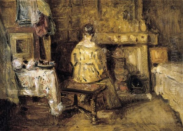 Zittende Vrouw In Een Interieur - view 1