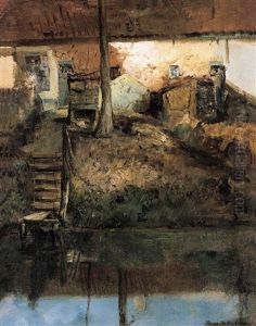 Le Canal D'herenthals A Anvers by Henri de Braekeleer