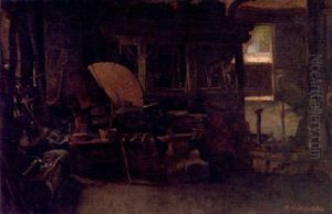Interior Of A Workshop by Henri de Braekeleer