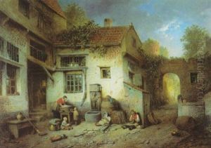 Dorpstafereel - Boerin Die De Was Doet Dorpstafereel - Boerin Die De Was Doet