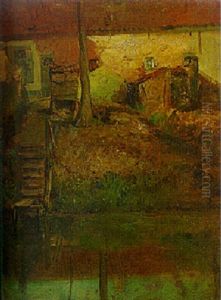 Canal D'herenthals A Anvers by Henri de Braekeleer