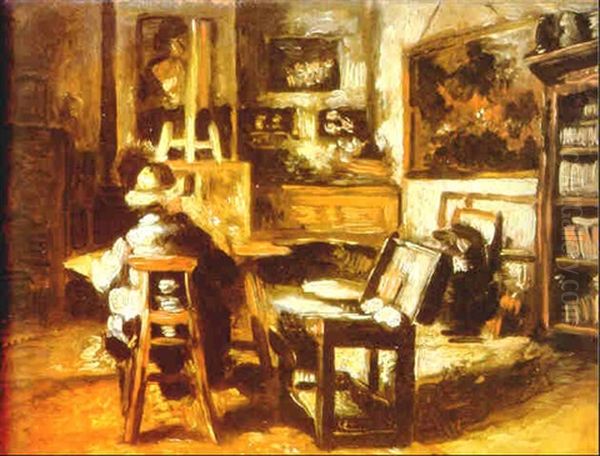 L'atelier De Ferdinand De Braekeleer (version Finale) - view 1