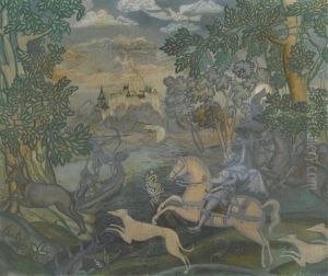 Hunting Scene by Leonid Brailowski