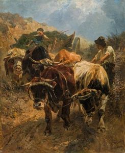 A Bullock Cart by Anton Braith