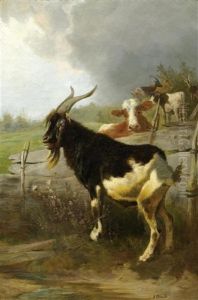 Kuhe Und Ziegen In Einer Landschaft Kuhe Und Ziegen In Einer Landschaft