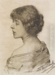 Portrait Of A Lady by Alexei Alexeivich Harlamoff