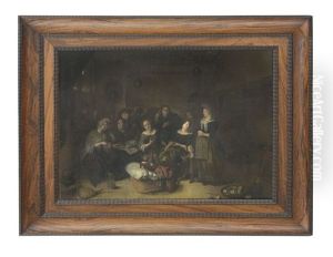 Interno Con Riunione Famigliare by Richard Brakenburg