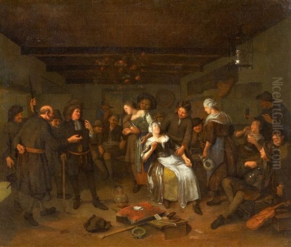 Merry Company In An Interior - view 1