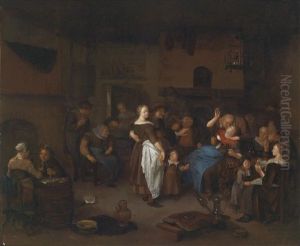 Paar Bauerliche Interieurs (pair) by Richard Brakenburg