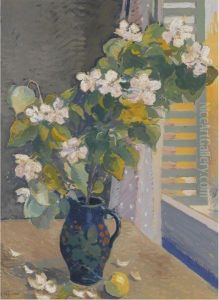 Still Life With Blossoming Branch by Alexei Konstantinovich Korovin