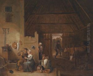 Bauerliche Interieurs (pair) by Richard Brakenburg