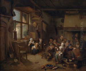 Eine Frohliche Wirtshausszene by Richard Brakenburg
