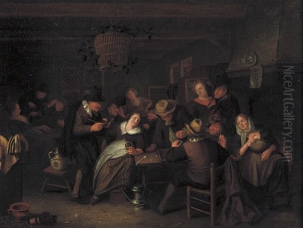 Peasants Making Merry In An Interior - view 1