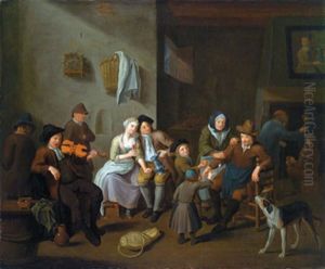 Eine Frohliche Wirtshausszene by Richard Brakenburg